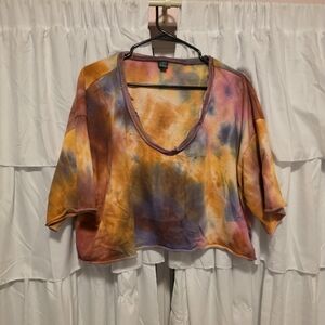 Wild Fable Multicolor Tie-Dye Crop Top